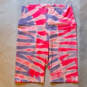 Anthropologie | Groovy Tie Dye Pink & Purple Bike Shorts
